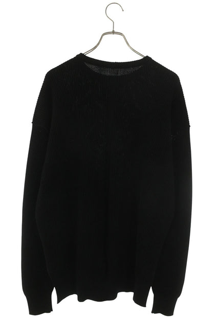 Rick Owens 26SS Wool Jumbo Crewneck Sweatshirt Black Size M