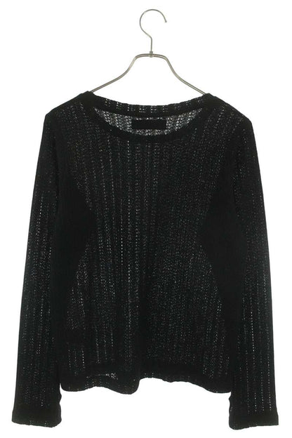 JAREY Sheer Mesh Crew Neck Knit Black Size S