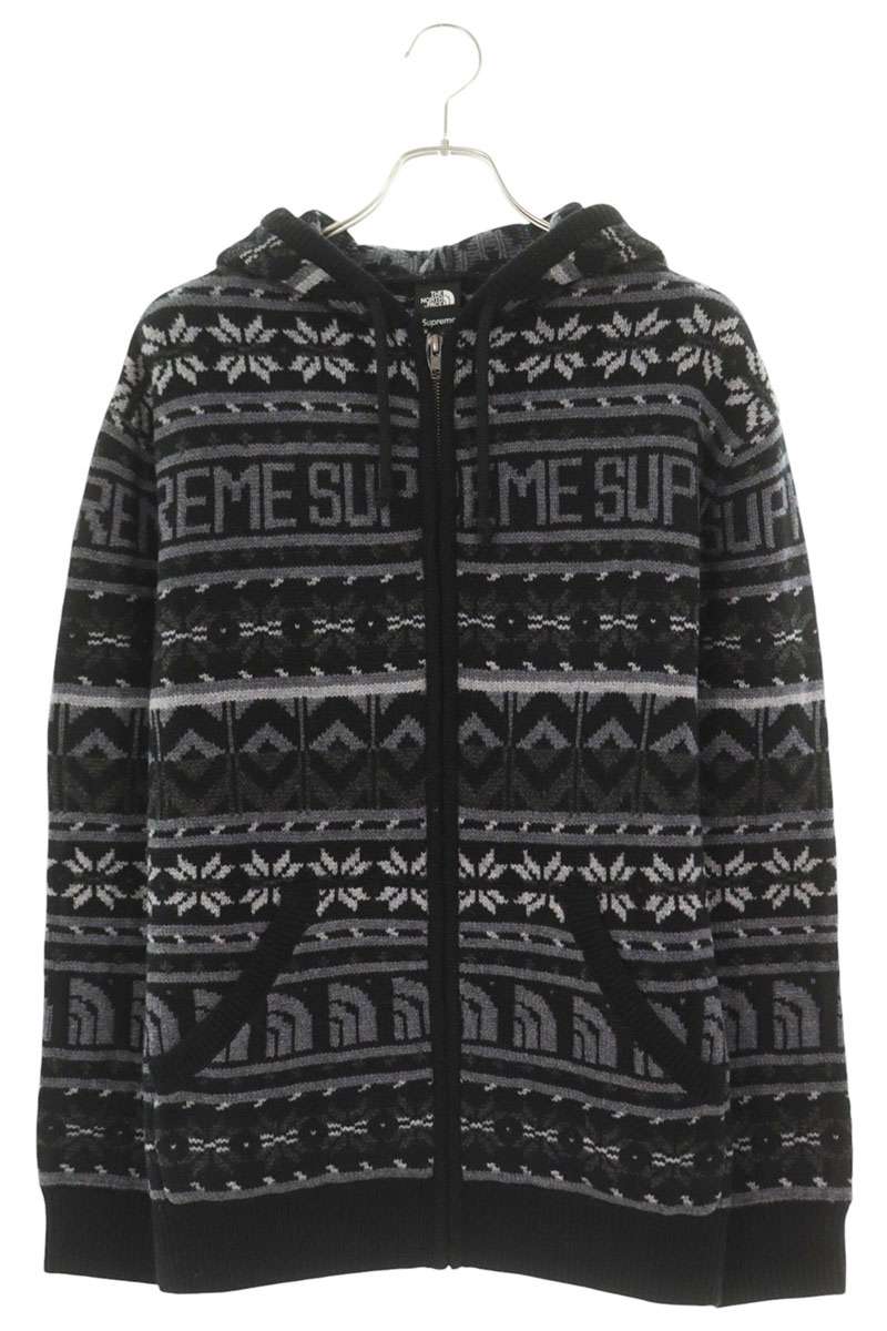 SUPREME 22AW x TNF Zip Up Hooded Sweater Black Size L