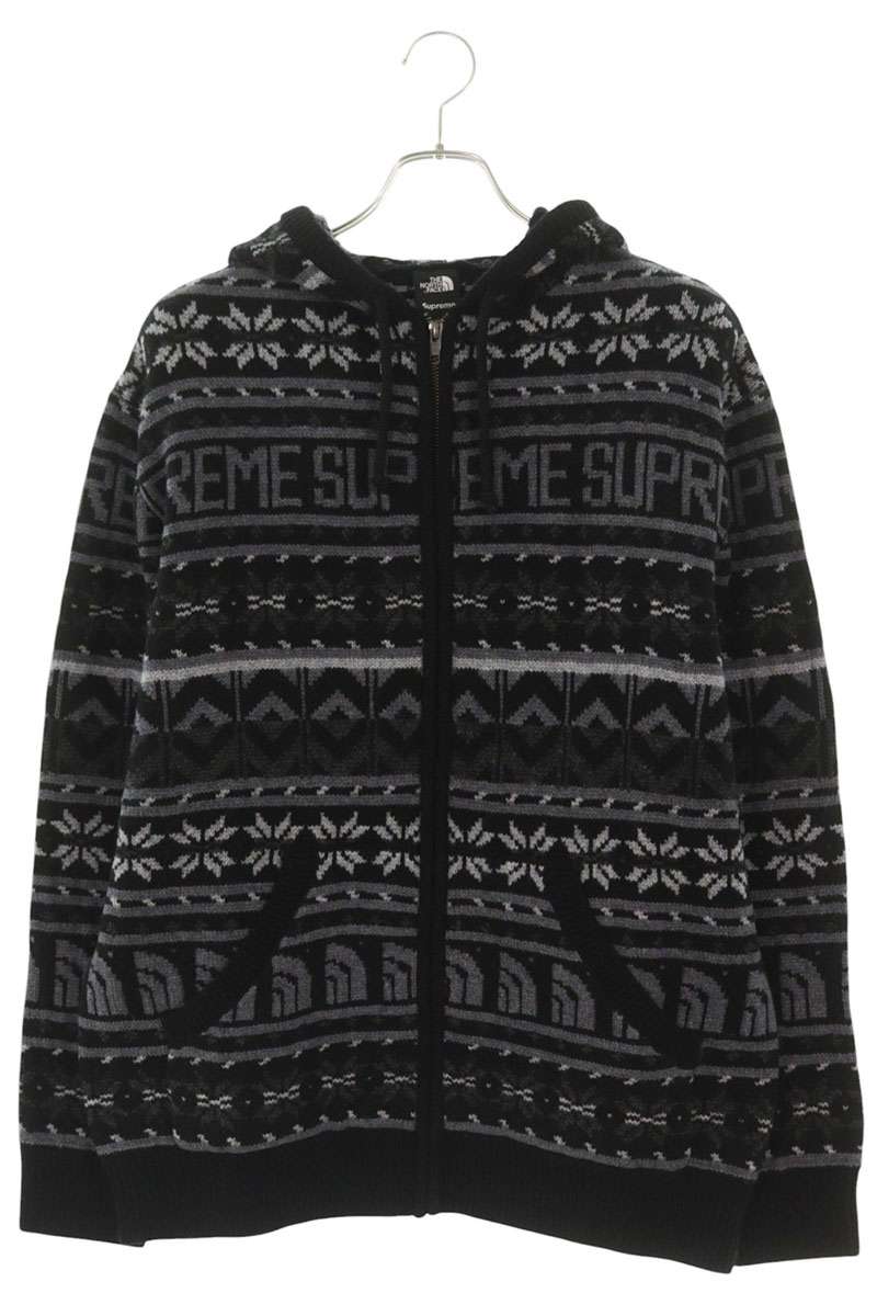 SUPREME 22AW x TNF Zip Up Hooded Sweater Black Size L