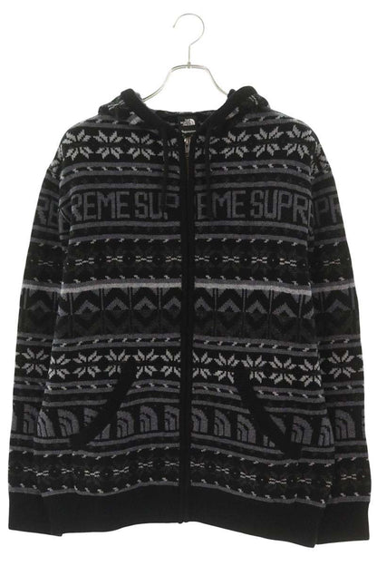 SUPREME 22AW x TNF Zip Up Hooded Sweater Black Size L