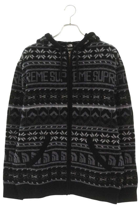 SUPREME 22AW x TNF Zip Up Hooded Sweater Black Size L