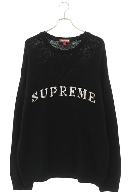 SUPREME 25SS Contrast Logo Sweater Blend Black Size XL
