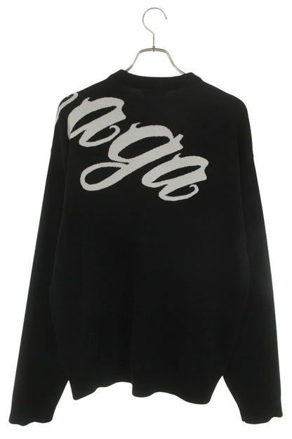 BALENCIAGA Logo Crewneck Sweater Black/White Size S