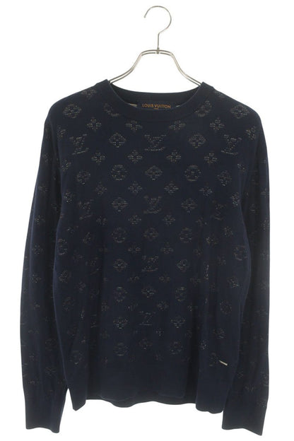 LOUISVUITTON 20AW Monogram Knit Sweater Navy Size S