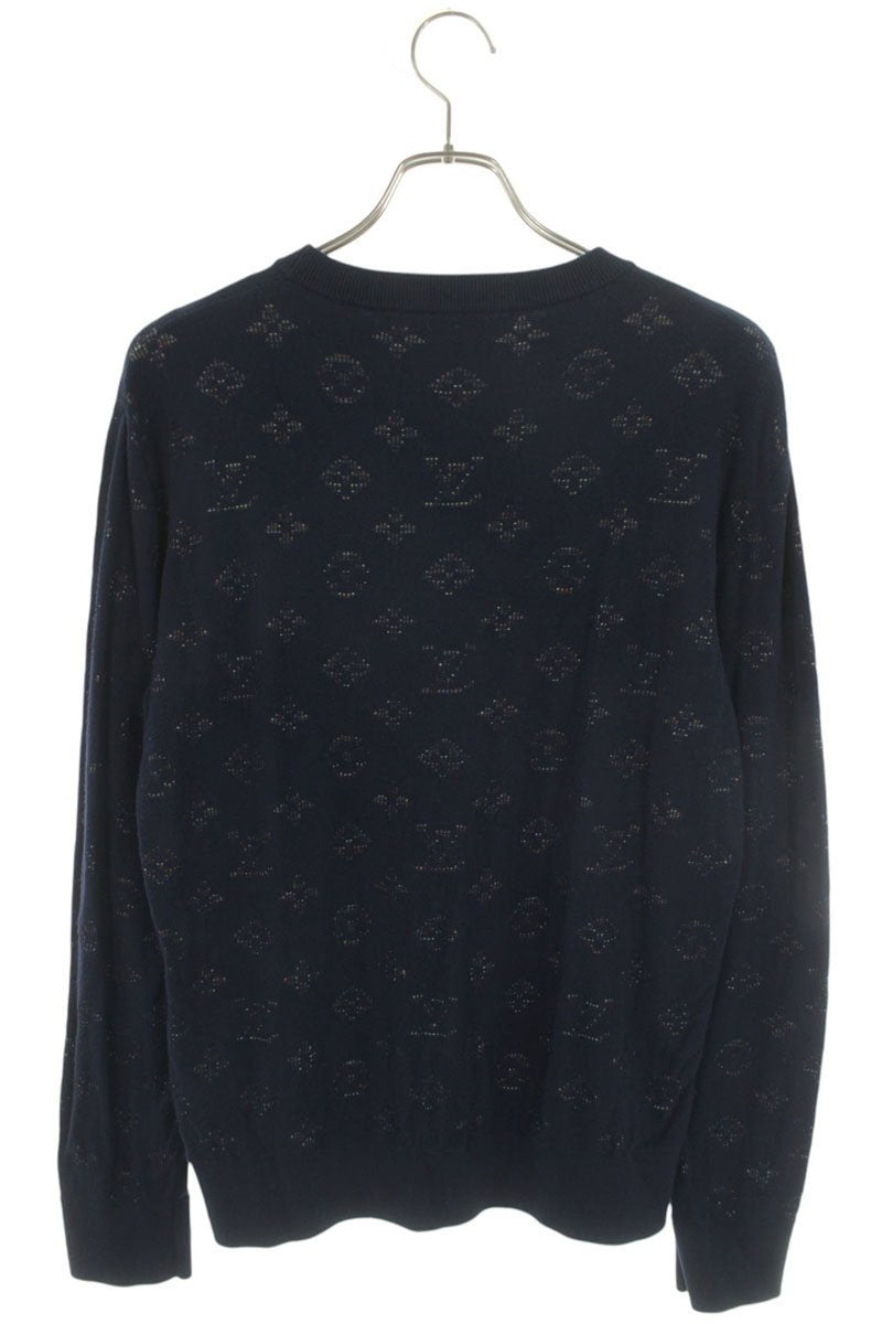 LOUISVUITTON 20AW Monogram Knit Sweater Navy Size S