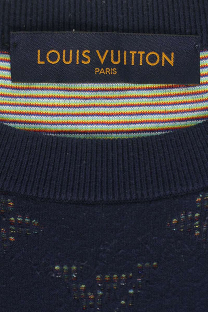 LOUISVUITTON 20AW Monogram Knit Sweater Navy Size S