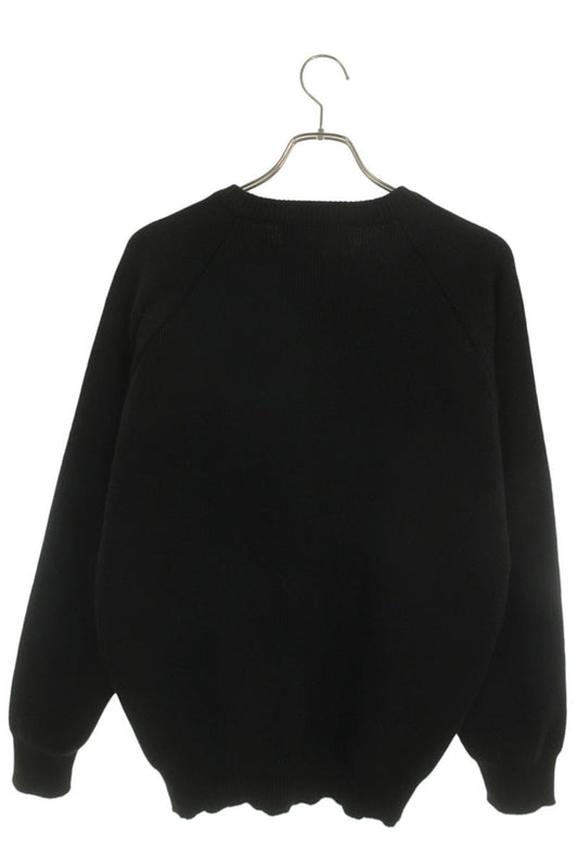 CDG Acrylic Logo Crew Neck Knit Black Size XL