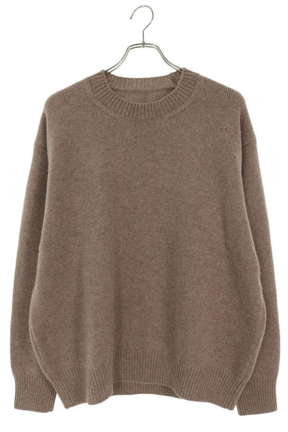 stein Extra Fine Wool Crew Neck Knit Brown Size S