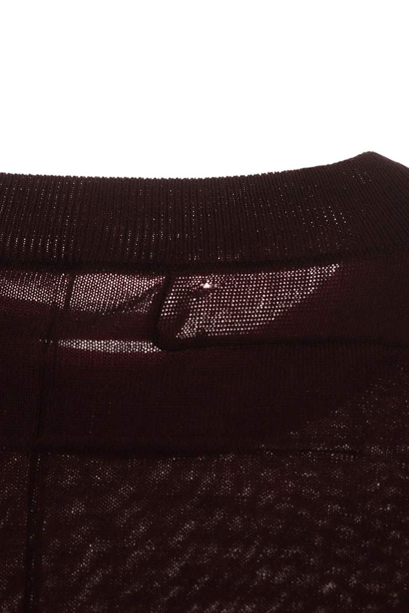 GIVENCHY Crew Neck Wool Knit Maroon Size M