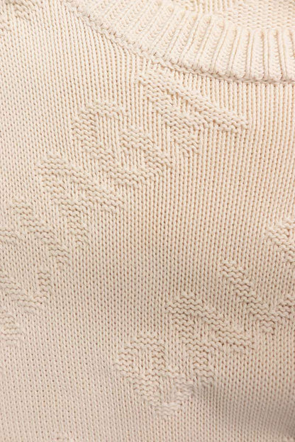 BALENCIAGA All Over Logo Crewneck Knit White Size XS