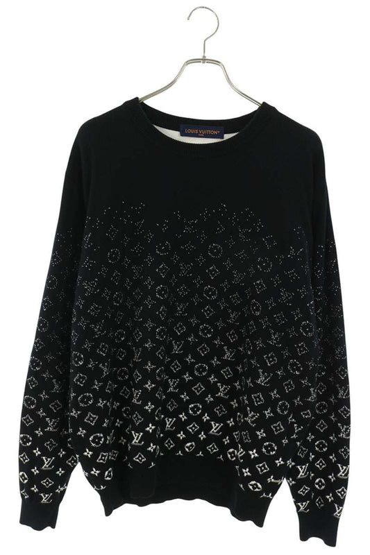 LOUISVUITTON Monogram Gradient Knit Black Size XL