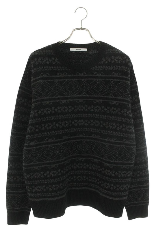 anon ink. Wool Nylon Crew Neck Knit Black Size M