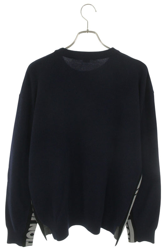 STELLA McCARTNEY Logo Line Cashmere Wool Knit Navy Size L