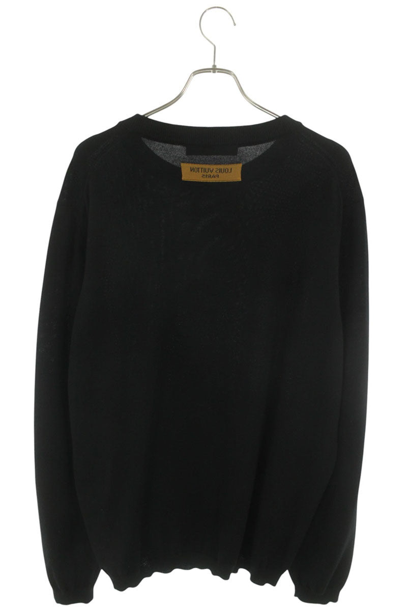 LOUISVUITTON Neon Working Man Wool Knit Black Size 4L