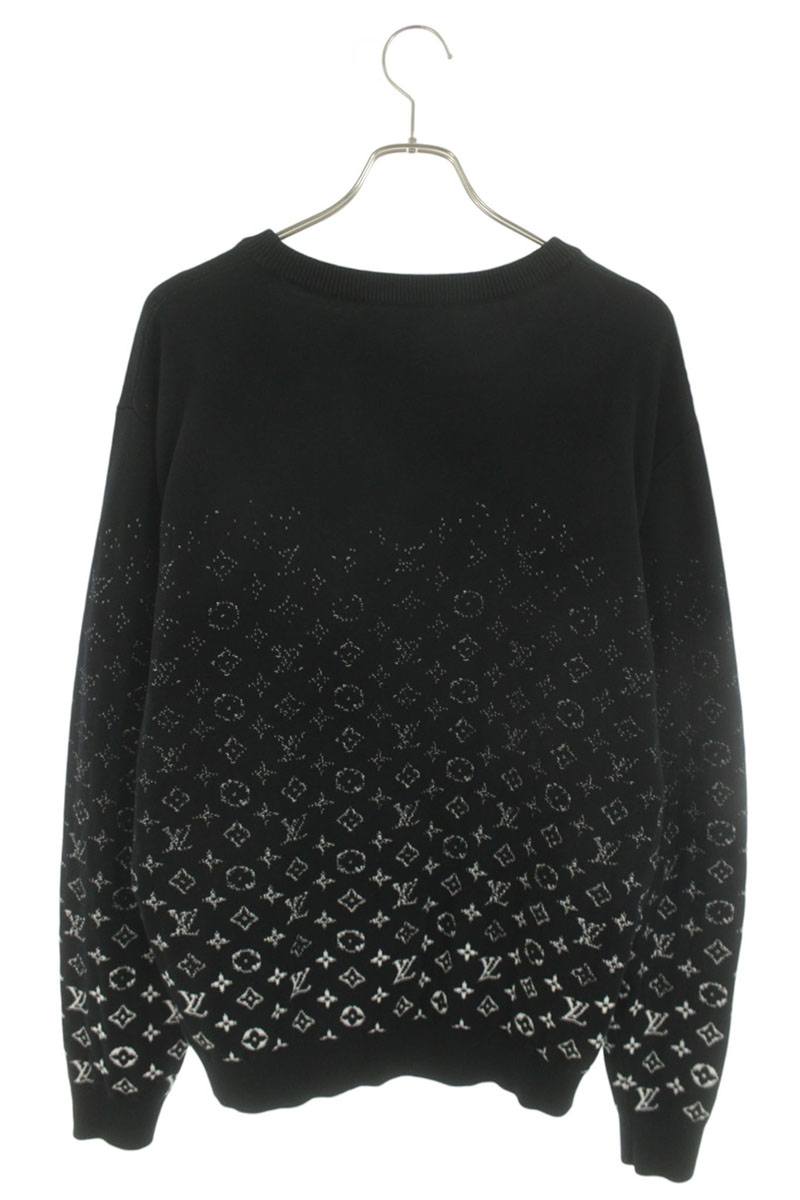 LOUISVUITTON 22SS Gradient Monogram Knit Black Size XL
