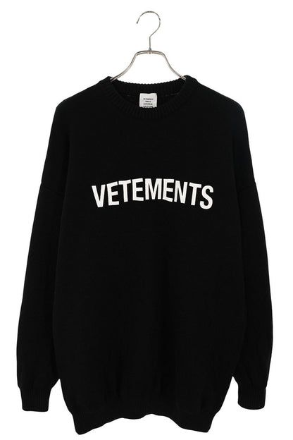 VETEMENTS Front Logo Knit Black Size S