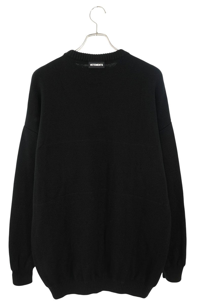 VETEMENTS Front Logo Knit Black Size S