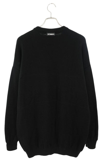 VETEMENTS Front Logo Knit Black Size S