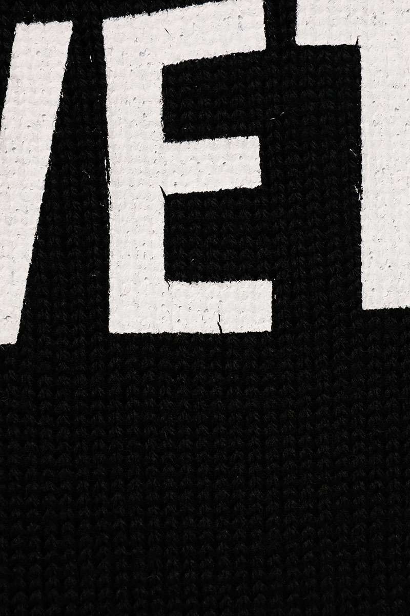 VETEMENTS Front Logo Knit Black Size S