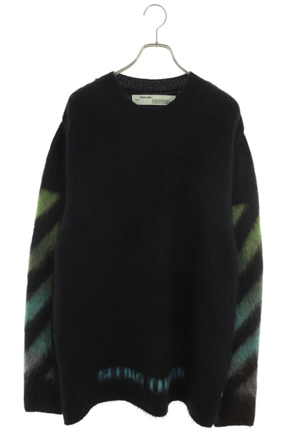 OFF-WHITE Gradient Arrow Mohair Knit Black Size M
