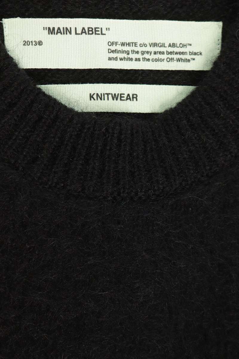 OFF-WHITE Gradient Arrow Mohair Knit Black Size M