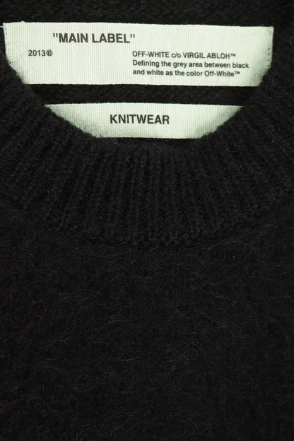OFF-WHITE Gradient Arrow Mohair Knit Black Size M