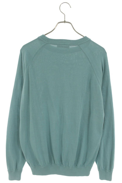 FILIPPO DE LAURENTIIS Crepe Cotton Knit Light Blue Size XL