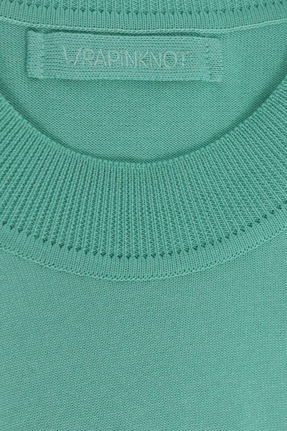 WRAPINKNOT Crew Neck Knit Light Green Size L