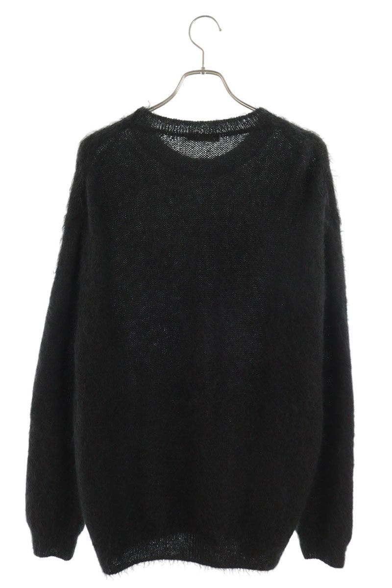 AURALEE Mohair Wool Crewneck Knit Black Size XXL