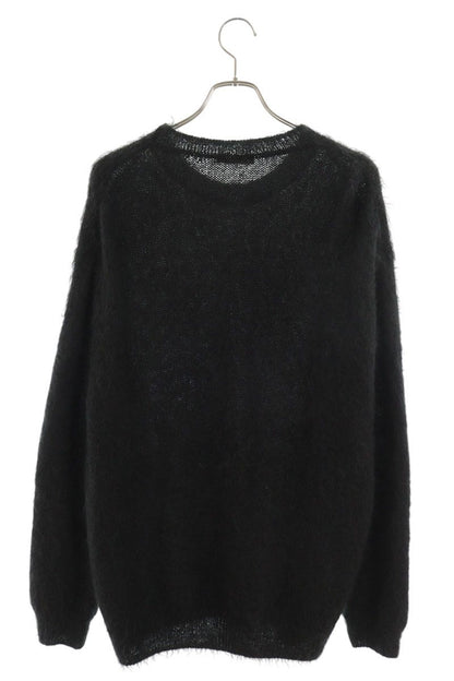 AURALEE Mohair Wool Crewneck Knit Black Size XXL