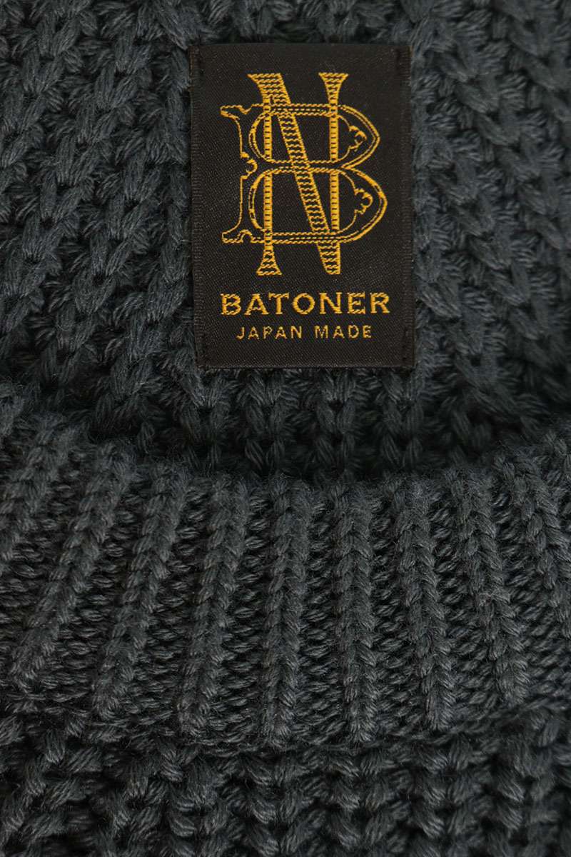 BATONER Signature Crew Neck Wool Knit Green Size M
