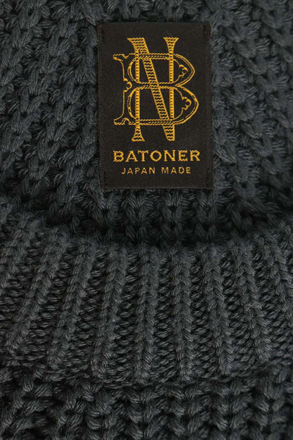 BATONER Signature Crew Neck Wool Knit Green Size M