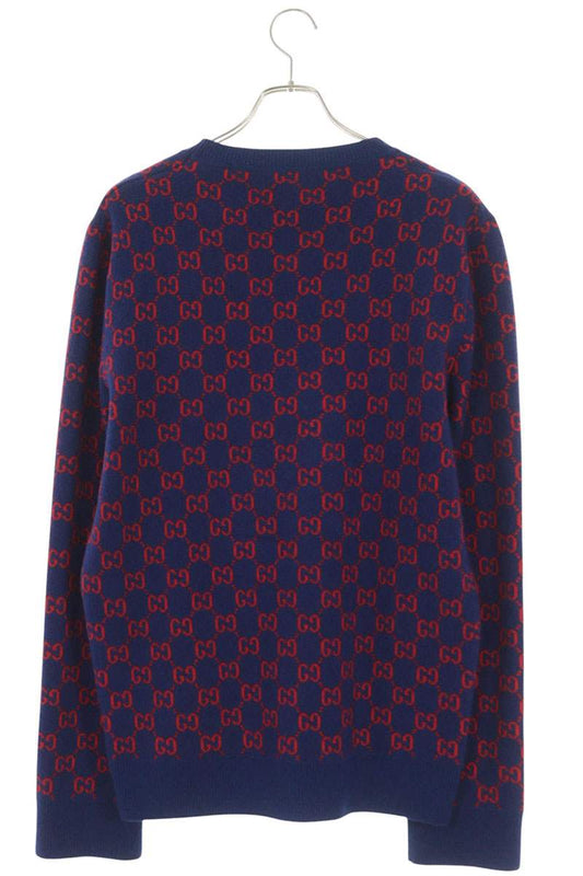 GUCCI GG Jacquard Wool Cashmere Knit Multi Size XL