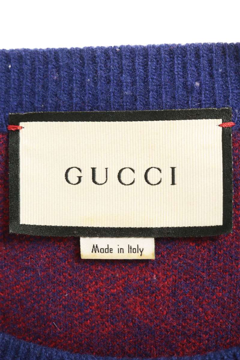 GUCCI GG Jacquard Wool Cashmere Knit Multi Size XL