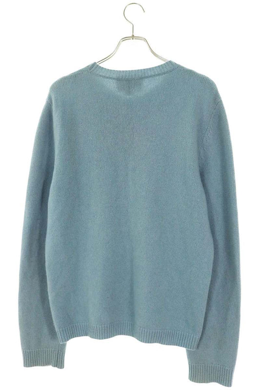 GUCCI Bee Crown Wool Knit Blue Size L