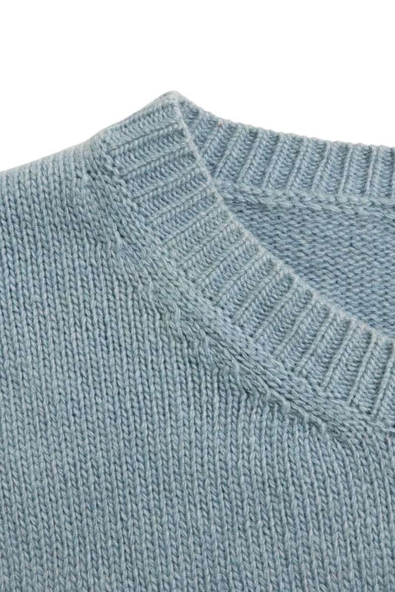 GUCCI Bee Crown Wool Knit Blue Size L