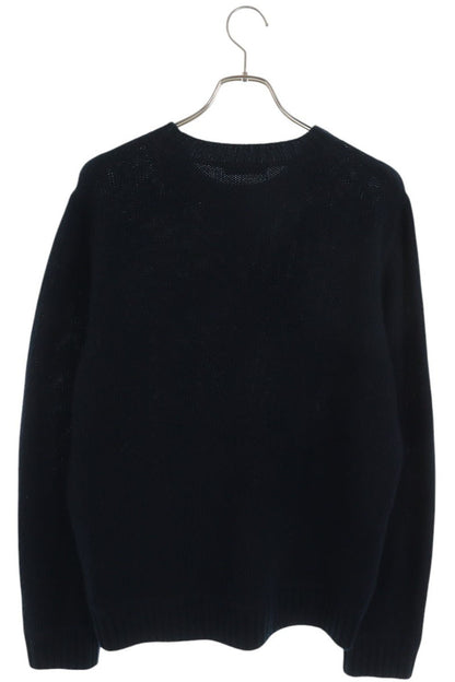 PRADA Wool Cashmere Crew Neck Knit Navy Size L