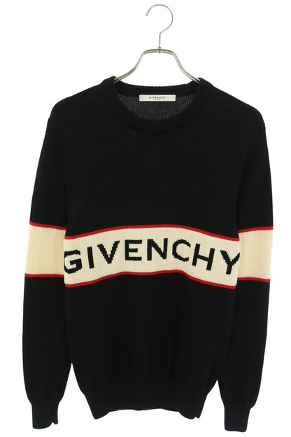 GIVENCHY Wool Logo Knit Black/White Size S