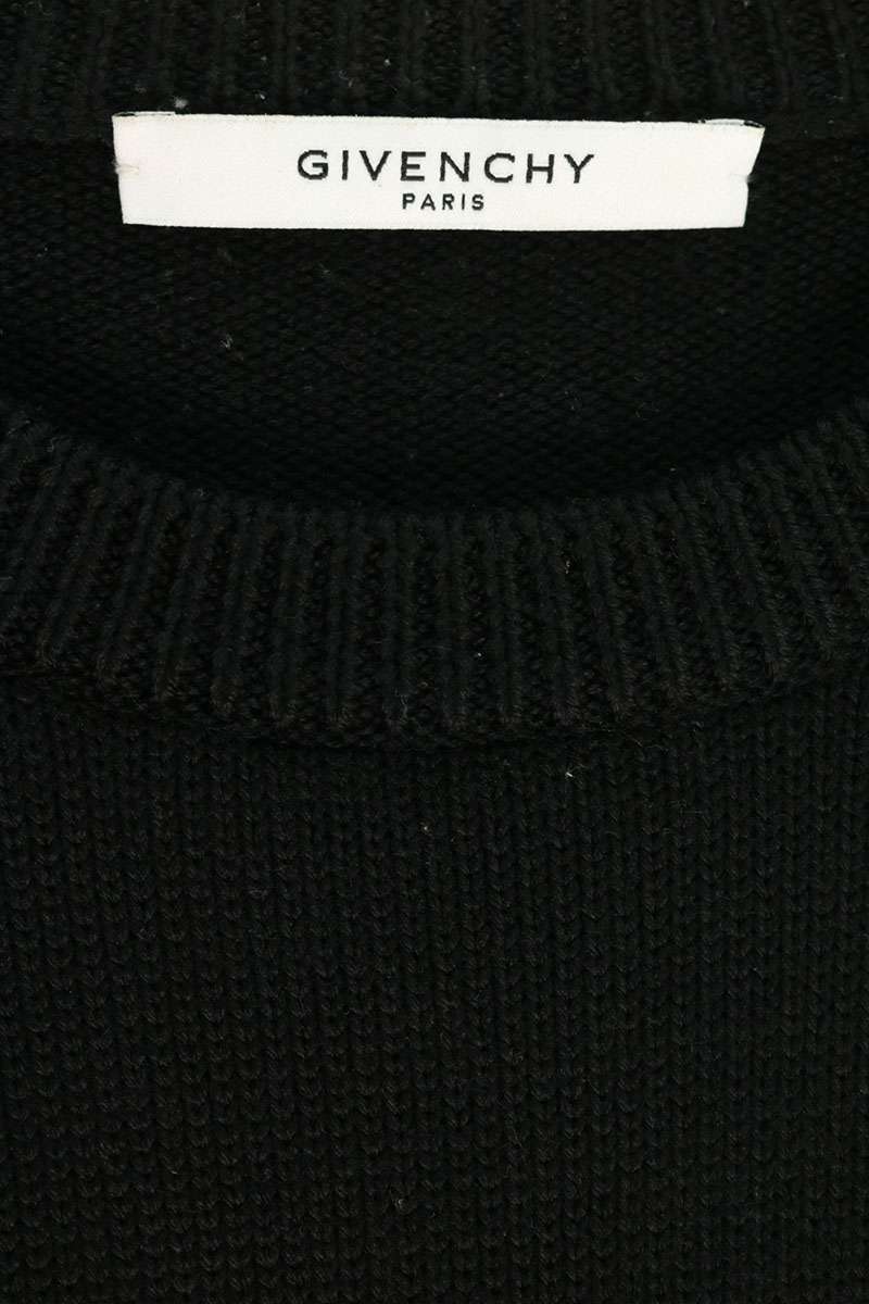 GIVENCHY Wool Logo Knit Black/White Size S