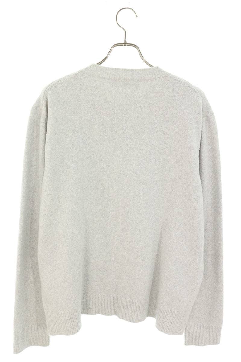 DIOR Lily of the Valley Embroidered Cotton Knit Gray Size XL