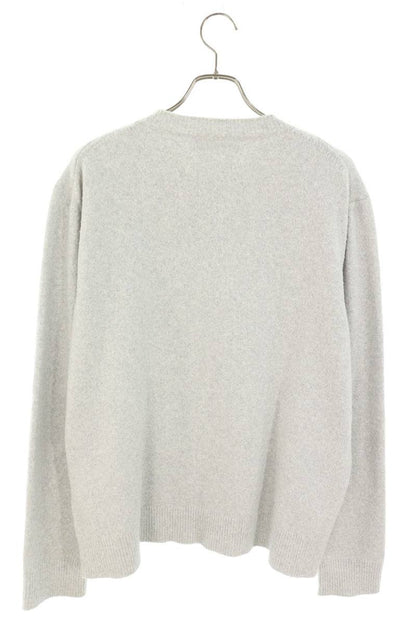 DIOR Lily of the Valley Embroidered Cotton Knit Gray Size XL