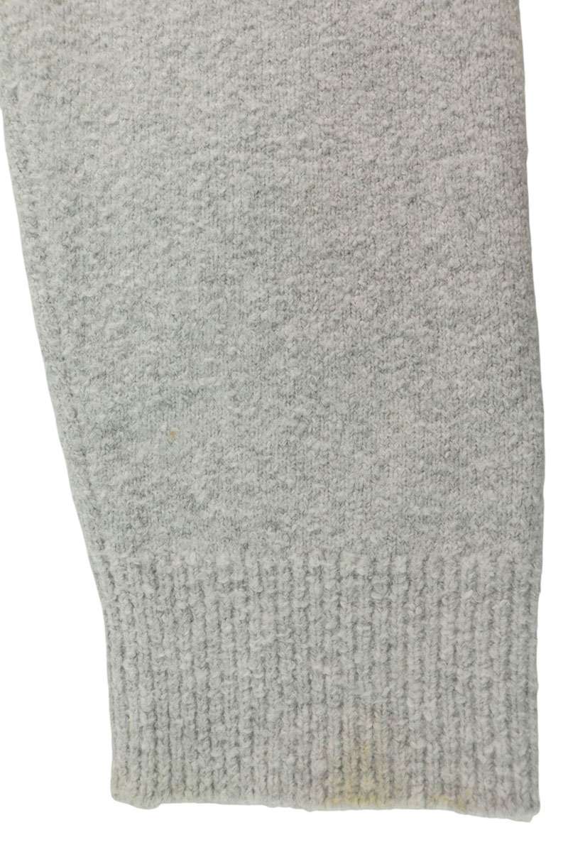 DIOR Lily of the Valley Embroidered Cotton Knit Gray Size XL