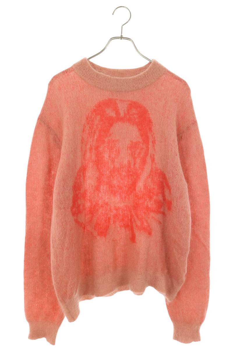 SAINT MICHAEL Human Design Mohair Knit Pink Size XL