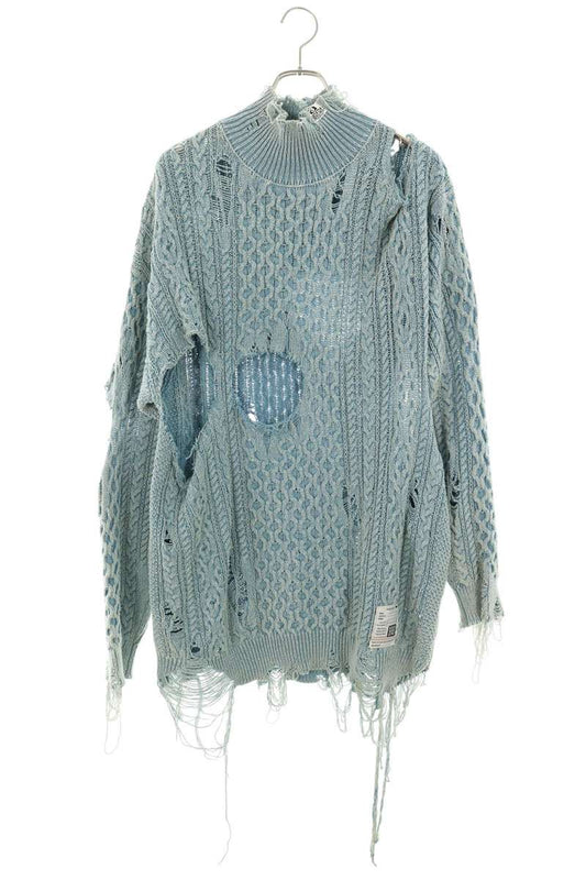 MIHARAYASUHIRO Distressed Knit Blue Size FREE