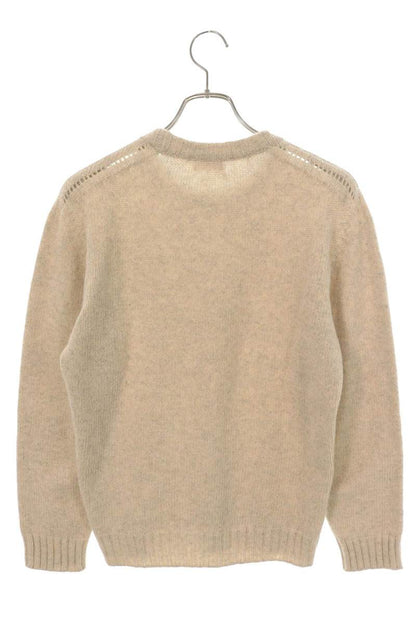 CELINE Crewneck Wool Knit Sweater Beige Size S