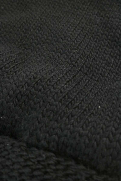 LOUISVUITTON Monogram Leather Turtleneck Knit Black Size XS