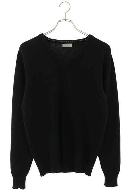 Dior HOMME Cashmere V-Neck Knit Sweater Black Size XS