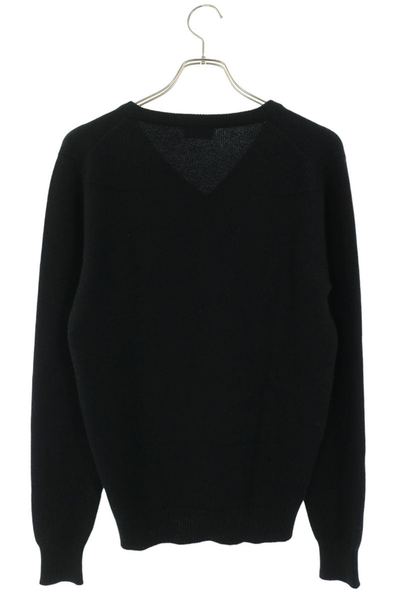 Dior HOMME Cashmere V-Neck Knit Sweater Black Size XS