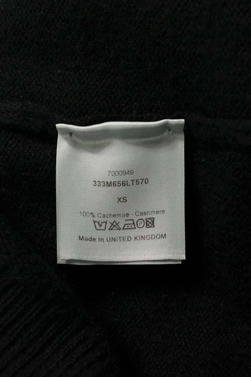Dior HOMME Cashmere V-Neck Knit Sweater Black Size XS